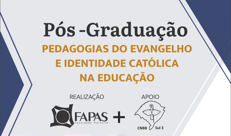 Inscrições Abertas: Pós-graduação lato sensu Pedagogias do Evangelho e Identidade Católica na Educação