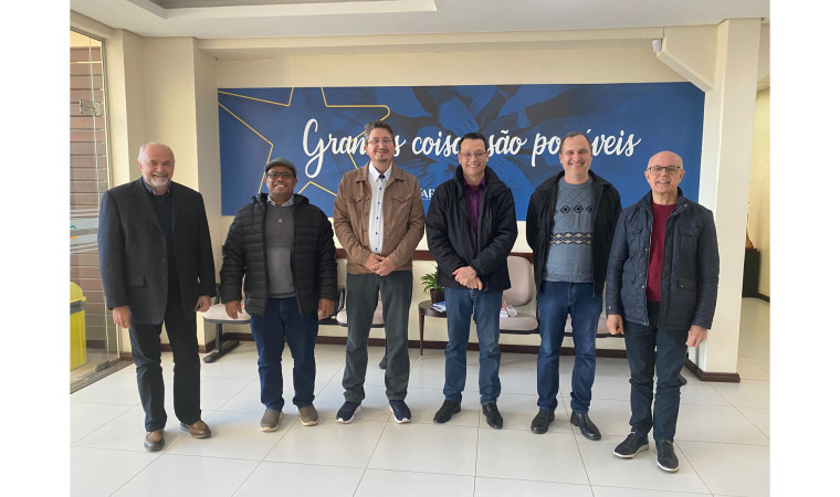 Faculdade Palotina recebe visita institucional do Diretor da Unilasalle e chefe de gabinete em Santa Maria