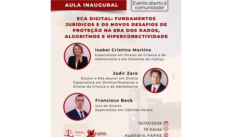 Aula inaugural da FAPAS debate desafios do ECA na era digital