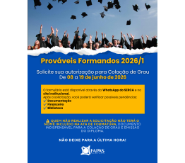 Solicitação para Colação de Grau dos Prováveis Formandos 2026/1